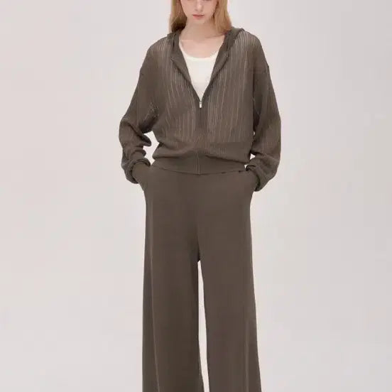 [BUNJANG] SJSJ Wide Banding Knit Pants / 한섬 SJSJ 와이드 밴딩 니트 팬츠