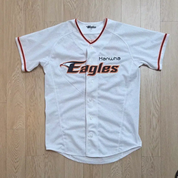 [BUNJANG] KN Hanwha Eagles Home Baseball Jersey Size 85 / 미사용 케이엔 KN 명문구단 한화이글스 홈 유니폼 85사이즈 (줄자사진 참고)