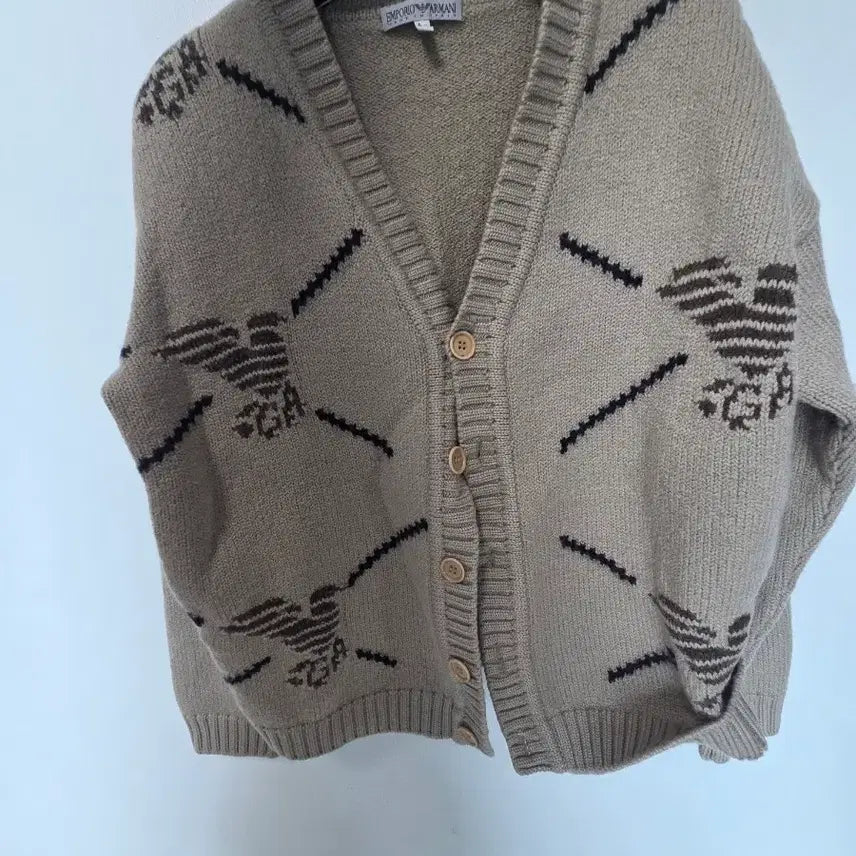 [BUNJANG] Emporio Armani Jacquard Knit Cardigan / 엠포리오 아르마니 자카드 니트 가디건