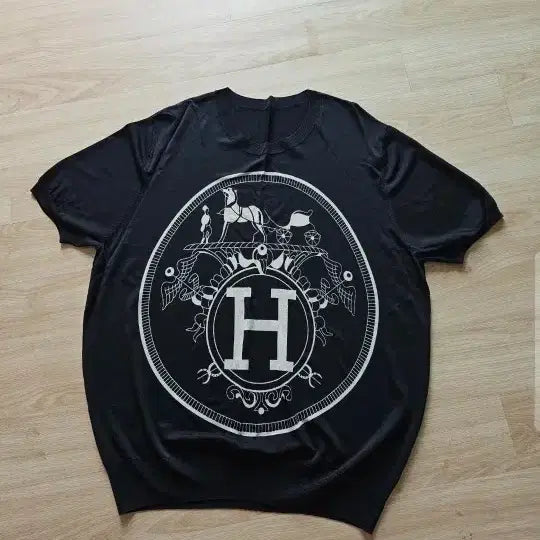 [BUNJANG] Hermes Big Logo T-Shirt / 에르메스빅로고반팔티.  M