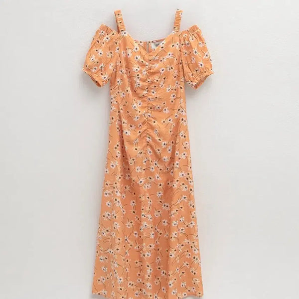 [BUNJANG] Atelier Nine Off-Shoulder Flower Dress / 아뜰리에나인 오프숄더 플라워원피스