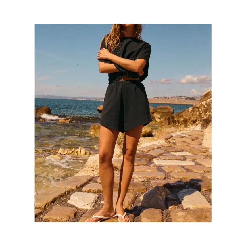 [BUNJANG] Zara Interlock Cape T-Shirt - Dark Gray, M / zara 자라 인터록 케이프 티셔츠 -먹색,M