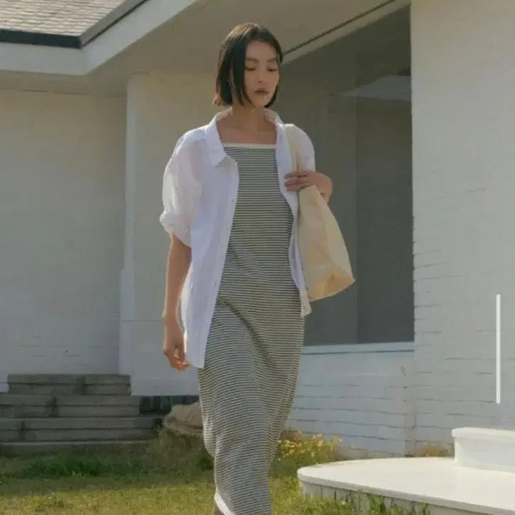 [BUNJANG] Ring Seoul Roll-up Blouse White / 링서울 롤업 블라우스