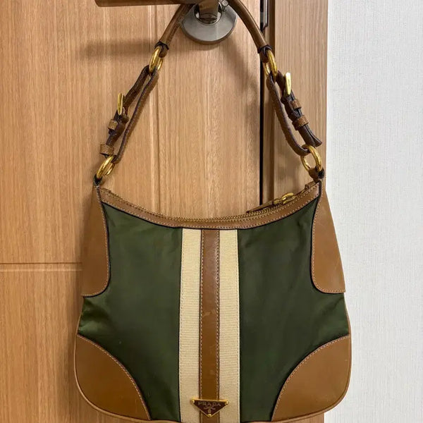 [BUNJANG] Prada Nylon Tote Bag Shoulder Bag Khaki / (정품)프라다 나일론 토트백 가방 숄더백 카키