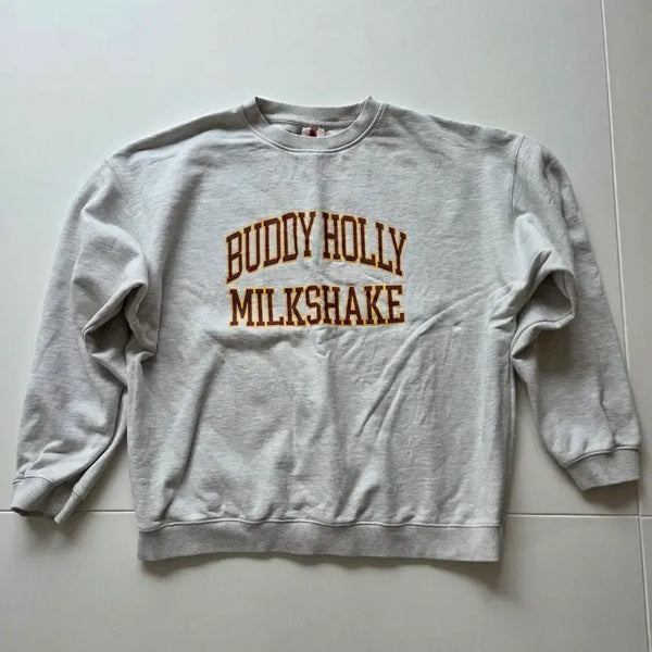 [BUNJANG] Deuter Buddy Holly Milkshake Oatmeal Sweatshirt / [L] 듀테로 Buddy holly milkshake 오트밀 맨투맨