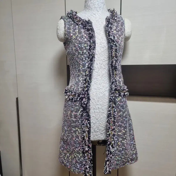 [BUNJANG] H&Y Tweed Long Vest / H&Y 트위드 롱 베스트 36