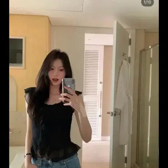 [BUNJANG] Le Plain Ruby Blouse Black Size S / 르플레인 루비 블라우스 블랙 s사이즈
