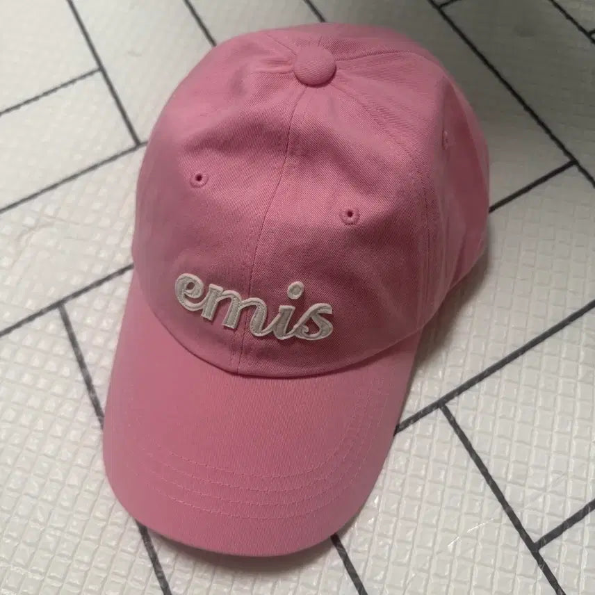 [BUNJANG] EMIS Applique Ball Cap Hat [Pink] / EMIS 이미스 아플리케 볼캡 모자 [핑크]
