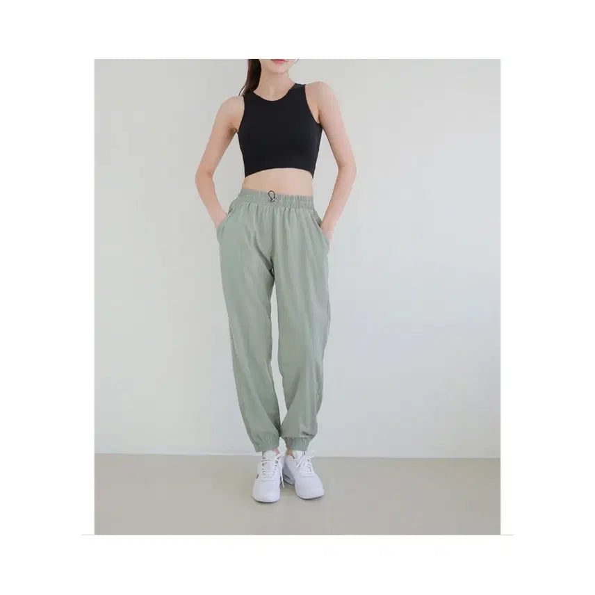 [BUNJANG] Unisex Training Jogger Banding Pants - Khaki / 트레이닝 조거 밴딩 팬츠 - 카키