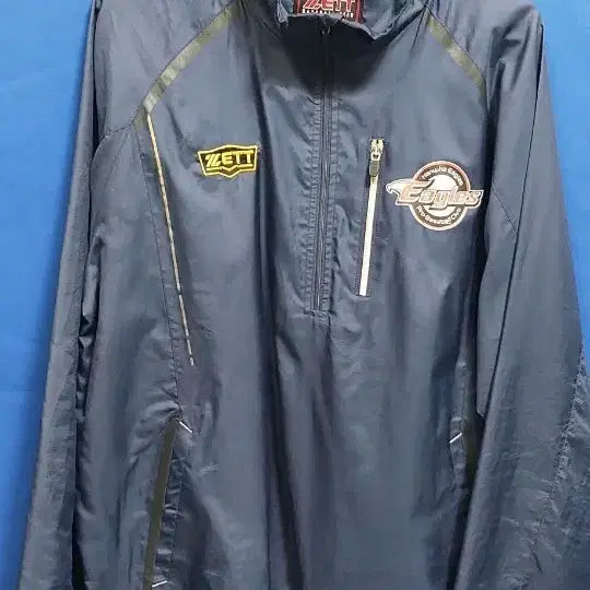 [BUNJANG] ZETT Eagles Baseball Jacket Navy 105 / ZETT 이글스 야구 점퍼 네이비 105