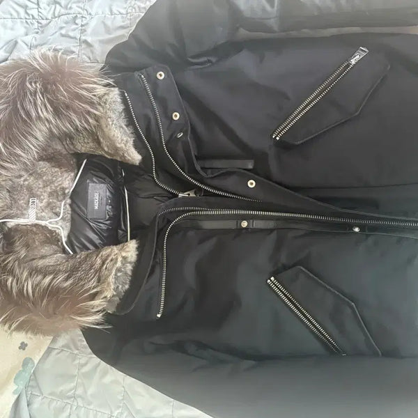 [BUNJANG] MACKAGE Dixon Silver Fox Fur Coat / 멕케이지 딕슨 실버퍼 40