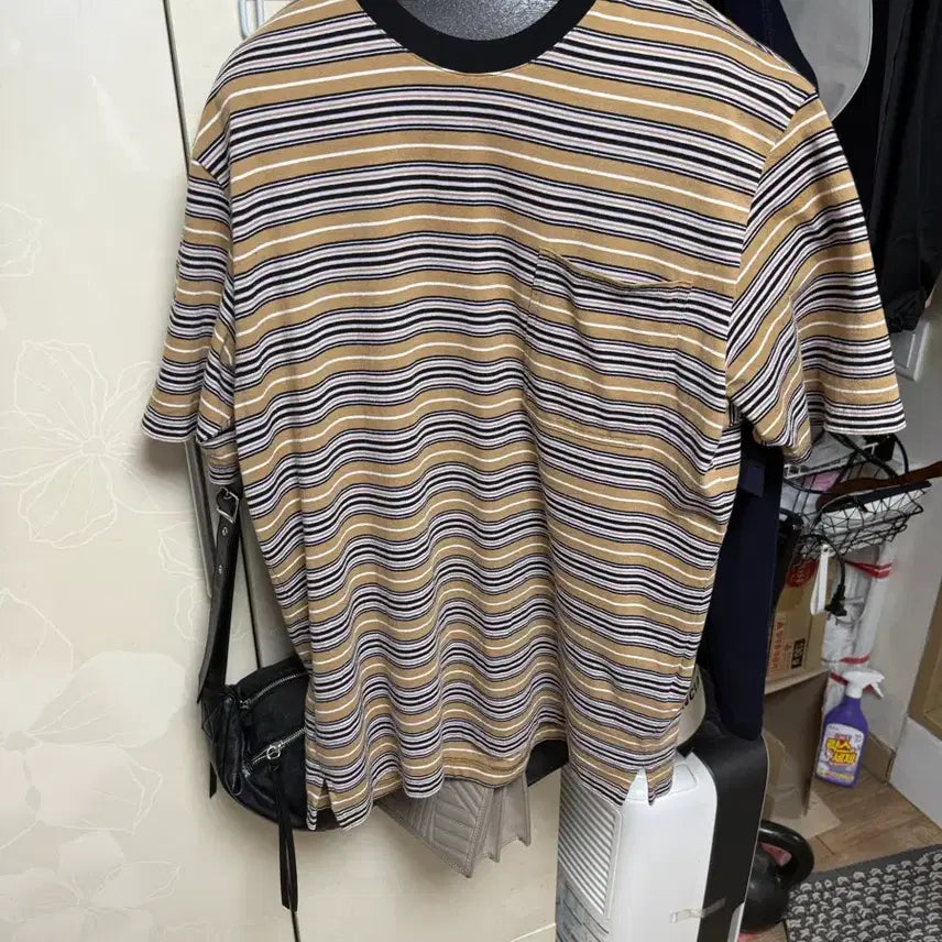 [BUNJANG] Solid Homme 25SS Stripe T-Shirt / 솔리드옴므 25ss 스트라이프 티셔츠