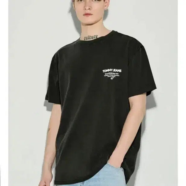 [BUNJANG] Tommy Jeans Washed T-Shirt / 타미 진스 워시드 티셔츠