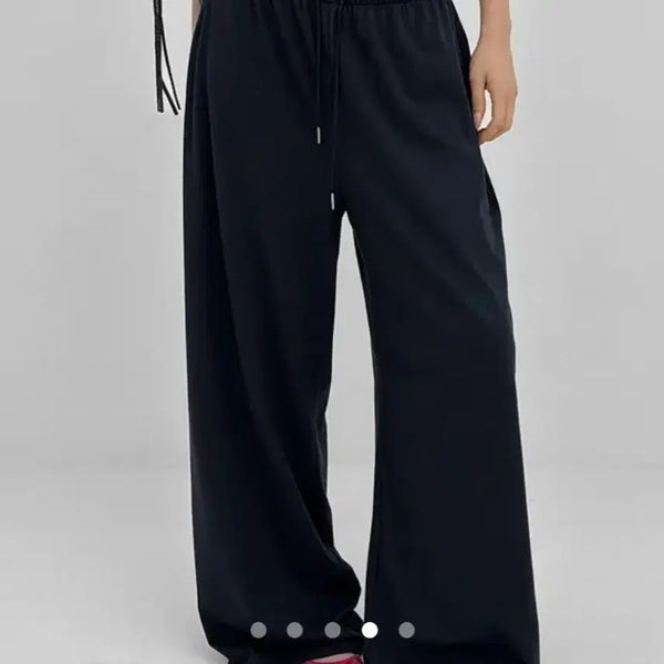 [BUNJANG] Black Up Foam P.O.M Cooling Wide Pants Navy / 블랙업 폼포 쿨링 와이드 팬츠 네이비