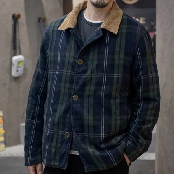 [BUNJANG] 45R Black Watch Check Corduroy Mix Jacket / 45RPM 블랙와치 체크 코듀로이 믹스 자켓