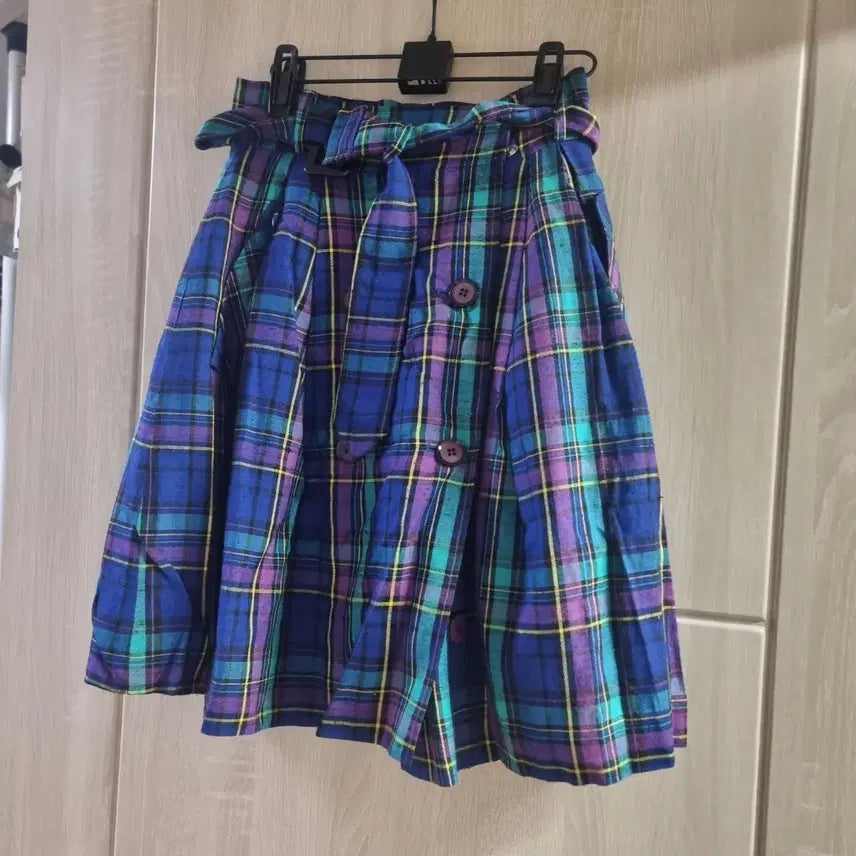 [BUNJANG] antiCinderella Check Wrap Skirt / (새상품)antiCinderella 체크 랩 스커트