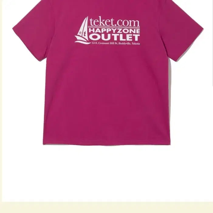 [BUNJANG] Tekket Half Sleeve T-Shirt Magenta S / 테켓 반팔 해피존 아웃렛 반팔티 마젠타 s