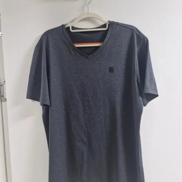 [BUNJANG] K-Swiss Functional Half-Sleeve T-shirt Charcoal / 케이스위스 기능성반팔티 105