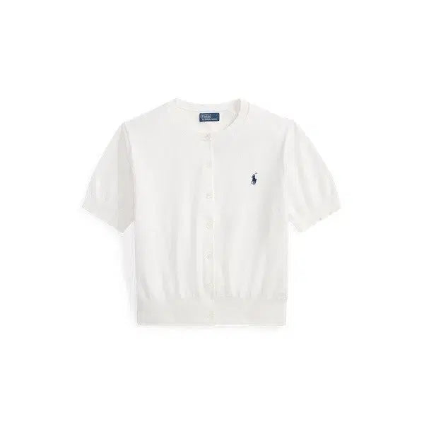 [BUNJANG] Polo Cotton Short Sleeve Women's Cardigan / 폴로 코튼 숏슬리브 여성 가디건  / 정품