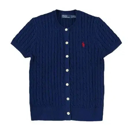[BUNJANG] Polo Ralph Lauren Women's Cable Knit Short Sleeve Cardigan / 랄프로렌 여성 꽈배기 반팔 가디건 /정품