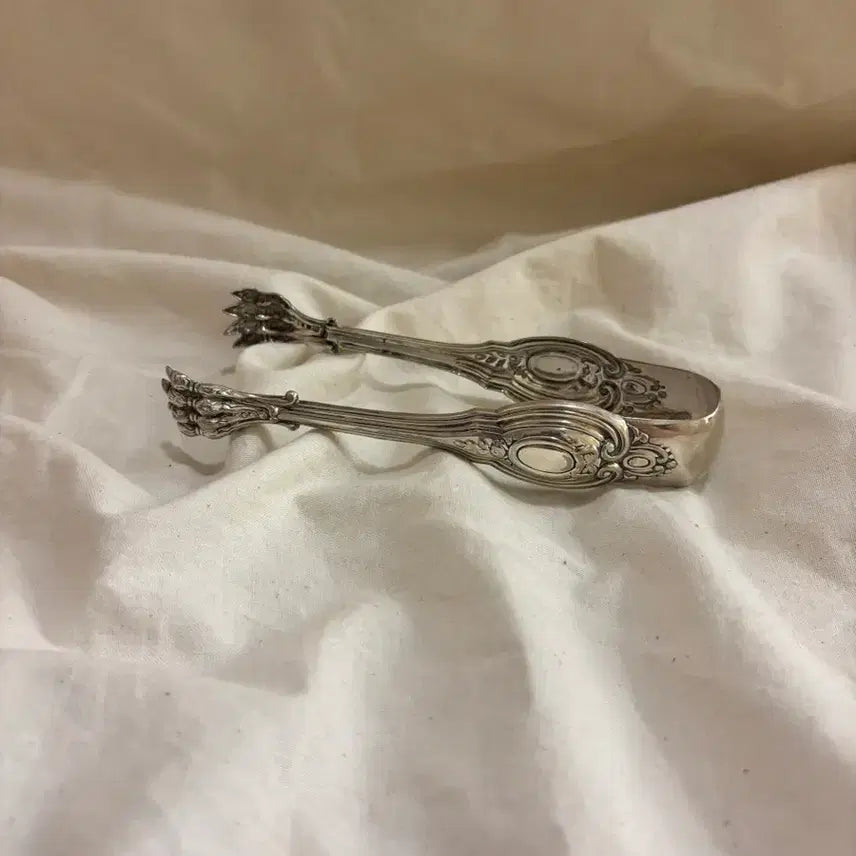 [BUNJANG] French Silverplate Sugar Tongs / 프랑스 : 실버플레이트 집게 (슈가텅)