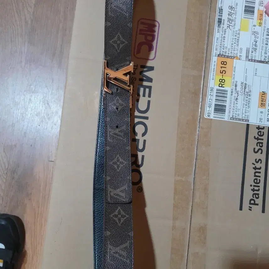 [BUNJANG] Louis Vuitton Monogram Belt Gold Logo Buckle / 루이비통 벨트 모노그램 금장 로고