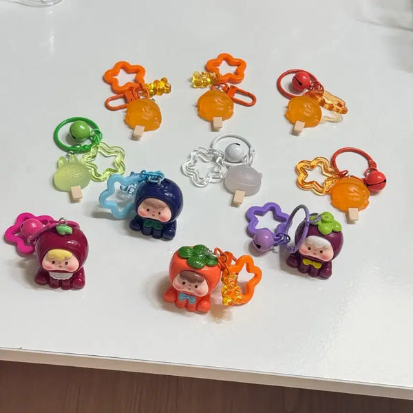 [BUNJANG] Cute Fruit Character Keyring / 귀여운 과일 캐릭터 키링