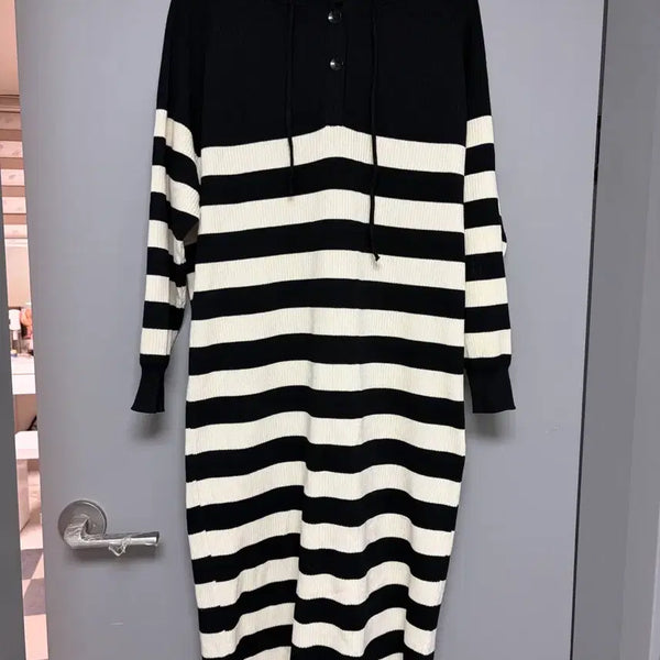 [BUNJANG] Stripe Long Knit Dress / 스트라이프 롱원피스