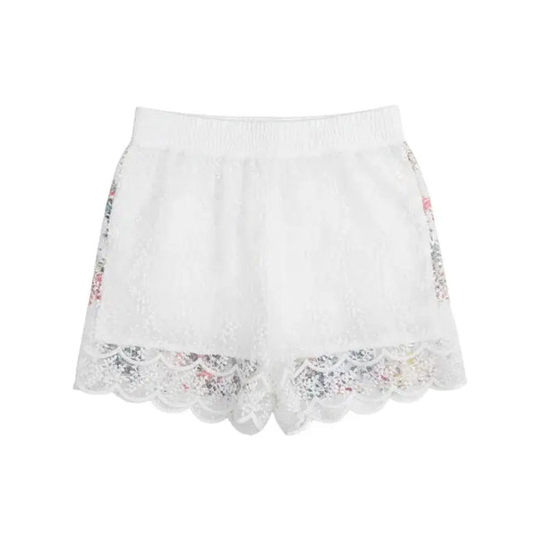 [BUNJANG] Women's Short Lace Banding Shorts WH / 여성F/ 샤 레이스 밴딩 숏 팬츠WH