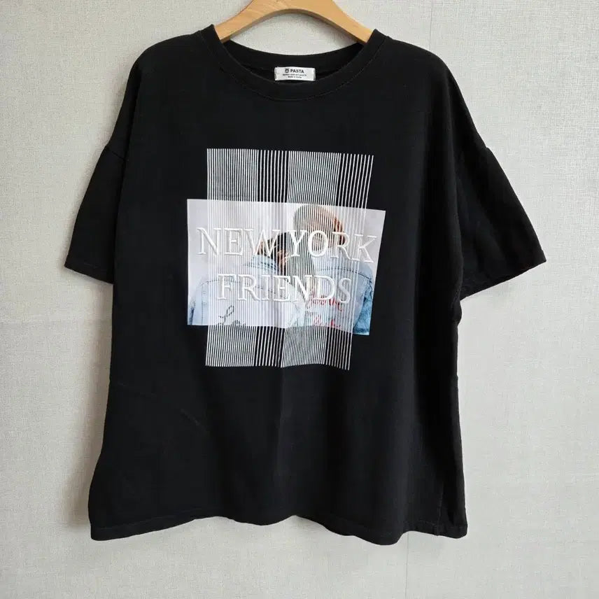 [BUNJANG] PASTA Women's Oversized Short Sleeve T-Shirt Black F JJ2916 / PASTA 여성 오버핏 반팔 티셔츠 블랙 F  JJ2916