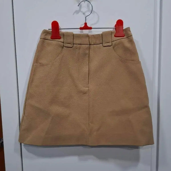 [BUNJANG] Beige Mini Skirt (New) / 베이지색 미니스커트 S(새상품)