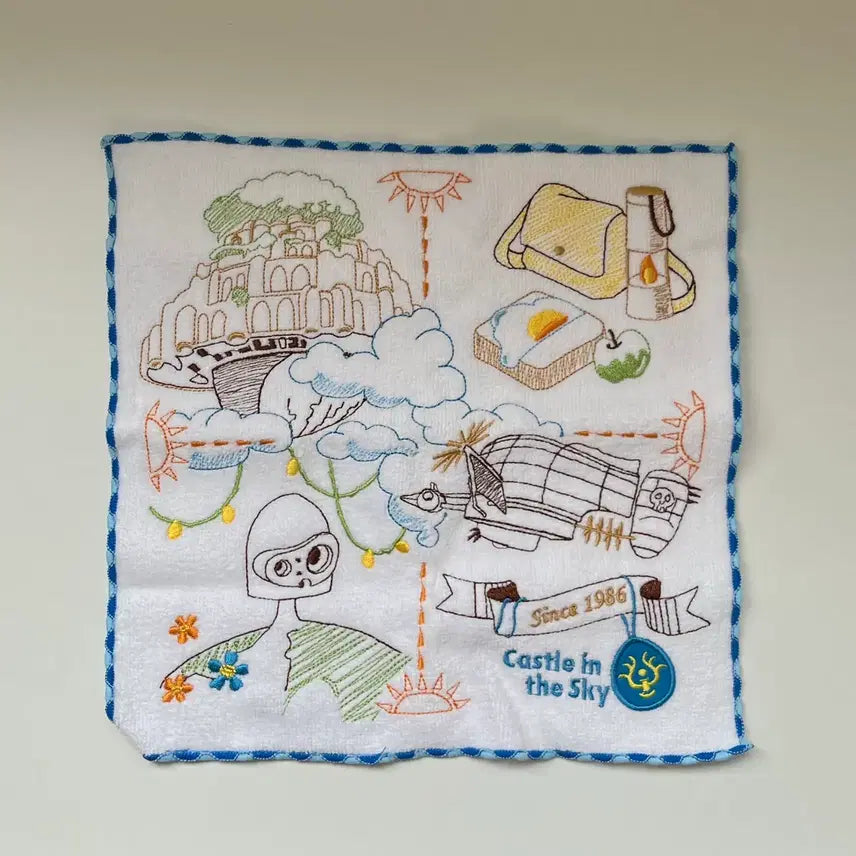 [BUNJANG] Studio Ghibli Castle in the Sky Handkerchief / 지브리 천공의 성 라퓨타 손수건