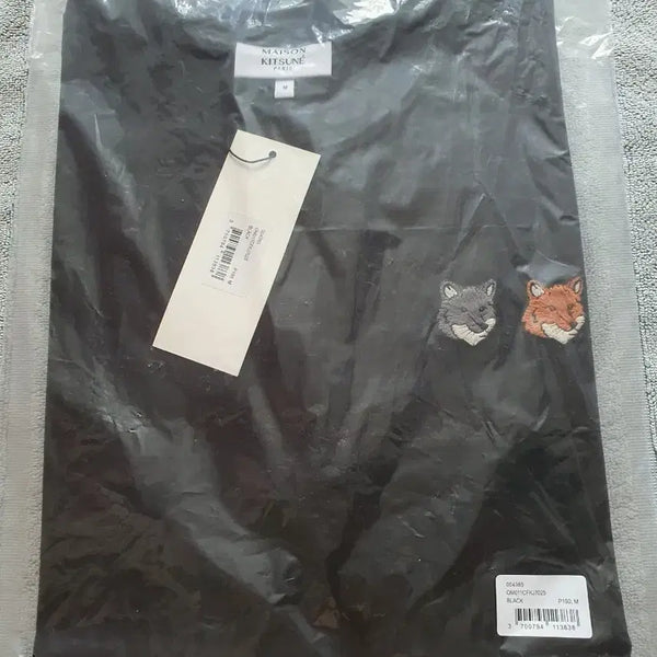 [BUNJANG] Maison Kitsuné Double Fox Head T-Shirt Black / 메종키츠네 더블폭스 헤드 반팔티 블랙 M