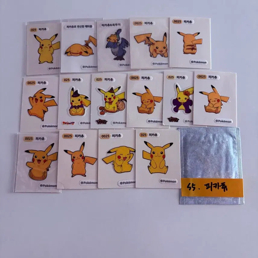 [BUNJANG] Pokemon Pikachu Sticker Set / 포켓몬 띠부씰 피카츄 세트