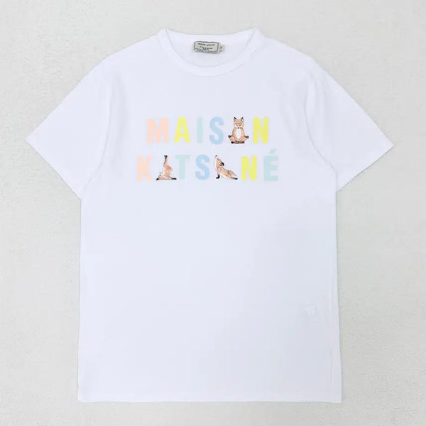 [BUNJANG] Maison Kitsuné Textured Logo Round Neck T-Shirt / [90] 메종키츠네 텍스쳐드로고 라운드넥