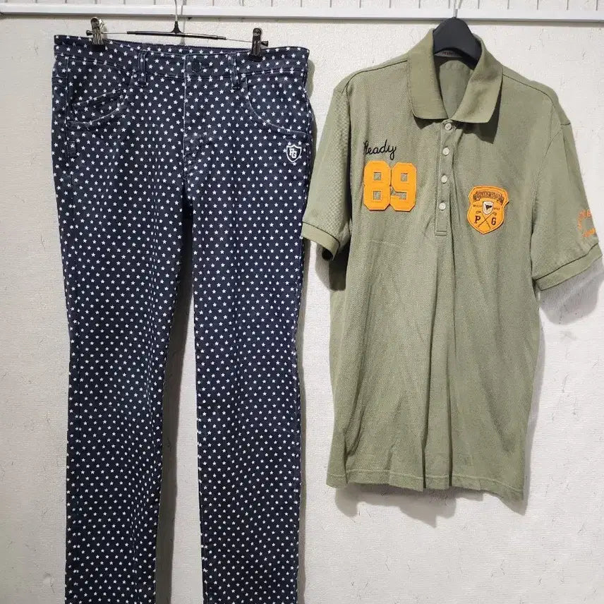 [BUNJANG] PEARLY GATES Golf Wear Top and Bottom Set (Top 100, Bottoms 5) / PEARLY GATES 골프웨어 상하의 세트 (상의 100, 하의 5)