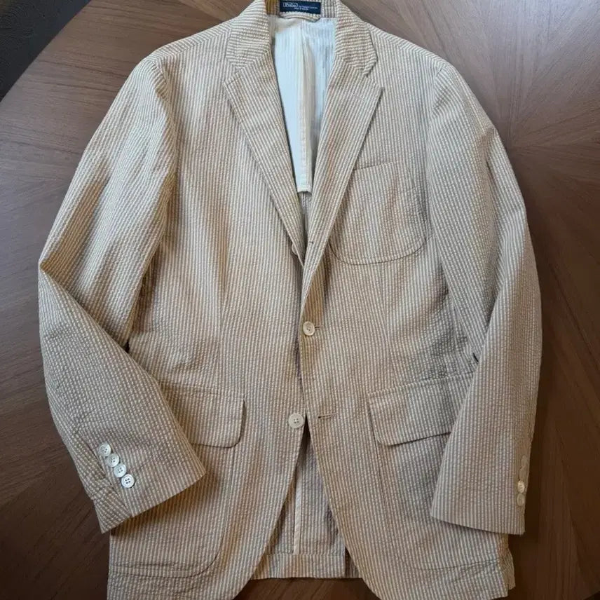 [BUNJANG] Polo Ralph Lauren Seersucker Blazer Men's 100 / 폴로 랄프로렌 시어서커 블레이저 남성100
