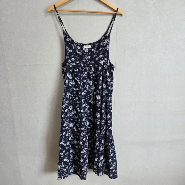 [BUNJANG] Women's Floral Spaghetti Strap Dress / 여성 끈 나시 플로럴 원피스 F JJ2919
