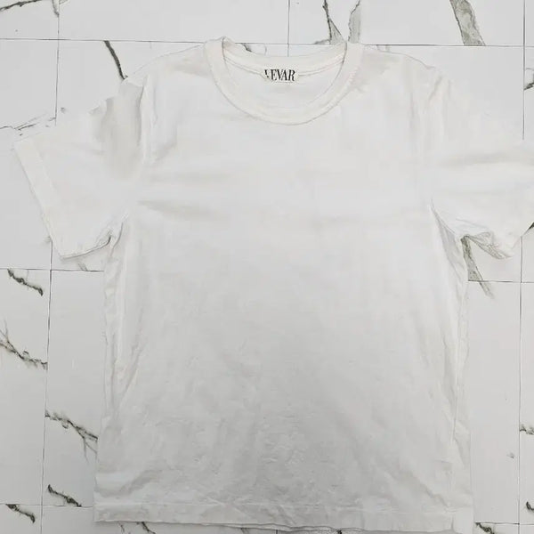 [BUNJANG] LEBA Women's Round Basic Short Sleeve T-Shirt / 르바 여성 라운드 기본 반팔티