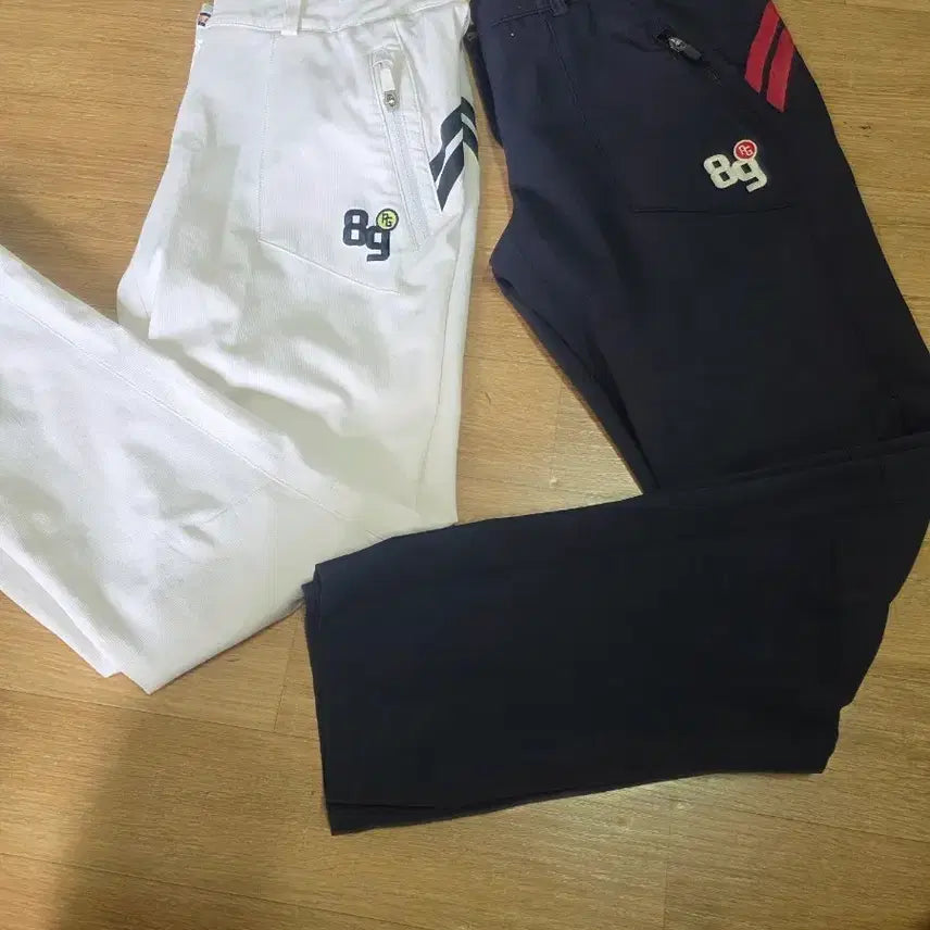 [BUNJANG] PEARLY GATES Women's Golf Pants White/Navy / 파리게이츠 골프바지 화이트/네이비