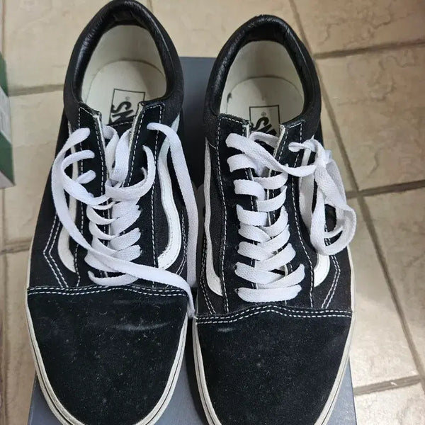 [BUNJANG] Vans Old Skool Black Suede Sneakers / 반스 올드스쿨 블랙 스웨이드 운동화270