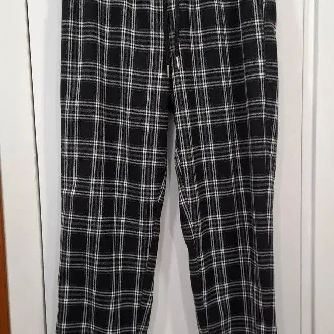 [BUNJANG] Check Pattern Training Pants Black / 체크 패턴 트레이닝 팬츠 블랙(새상품)
