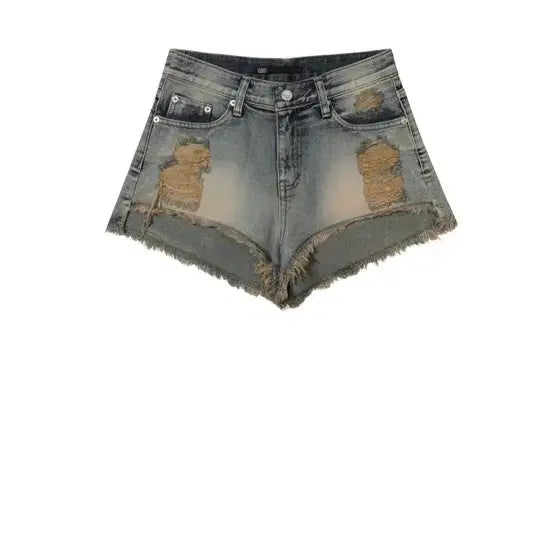 [BUNJANG] Bohemian Seoul 24 Version Damaged Wash Short Pants L / 보헤미안서울 24버전 데미지 워싱 숏팬츠 블루 L