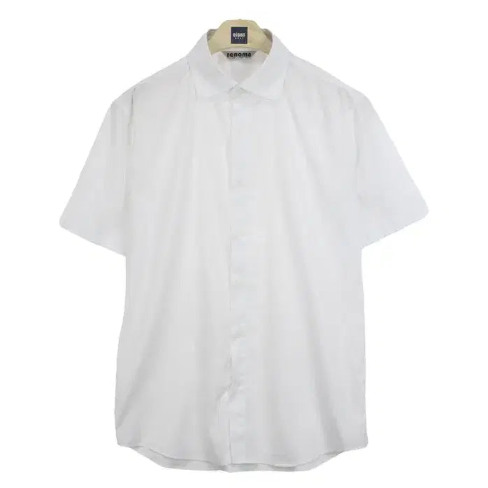 [BUNJANG] Renoma Men's Summer Short Sleeve Shirt White Size 105 / 22348 레노마 반팔 셔츠 105 남자 여름 남방 와이셔츠 브랜구제