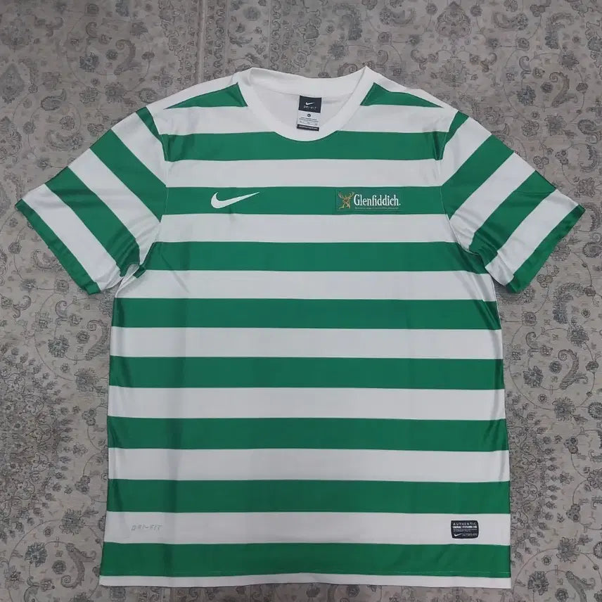 [BUNJANG] Nike Dri-FIT Glenfiddich Green Stripe Jersey XL / 나이키 드라이핏 글랜피딕 그린 스트라이프 져지 XL