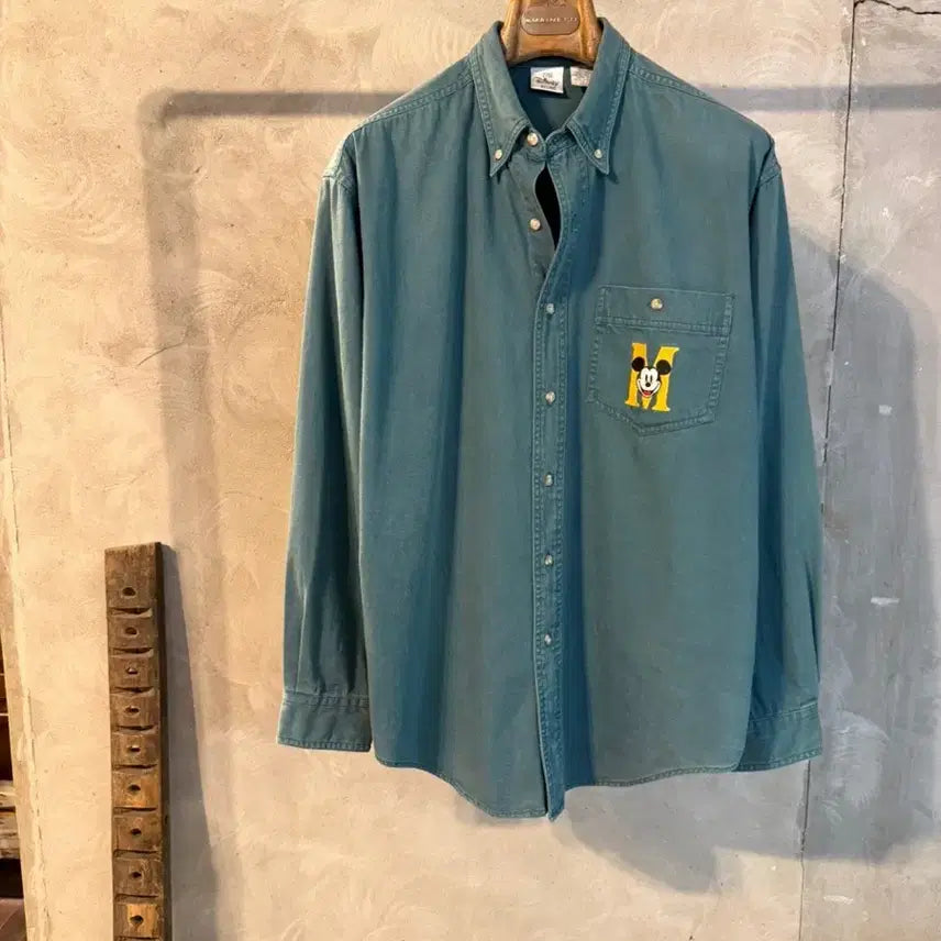 [BUNJANG] Vintage Disney Work Shirt Men's 100 / VTG 디지니 워크셔츠 남성100