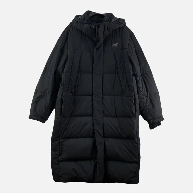 [BUNJANG] New Balance Black Men's Long Padding Jacket 100 N7601 / 뉴발란스 블랙 남자 롱 패딩 100 N7601