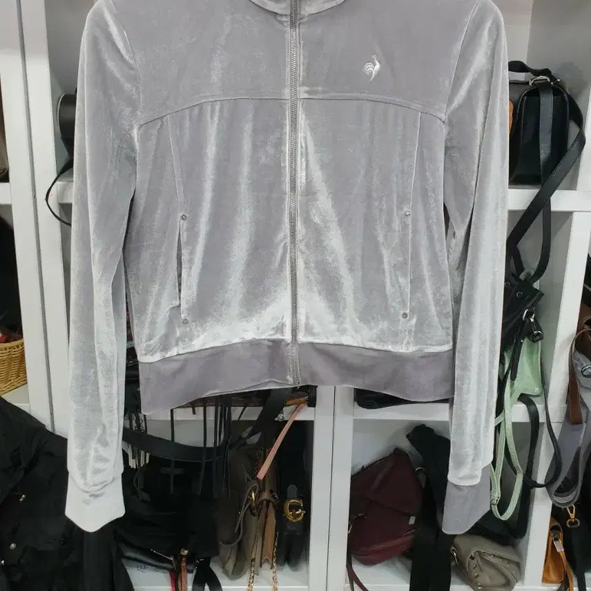 [BUNJANG] Le Coq Sportif Velvet Training Jacket 90 Womens / 르꼬끄 벨벳 트레이닝 자켓 90 여성 사진참고