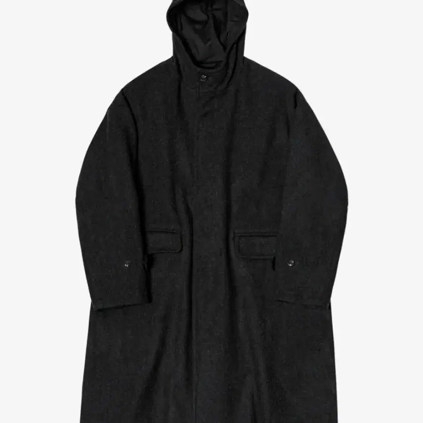 [BUNJANG] Roughside Hooded Rover Coat Ash Black / 러프사이드 후디드 로버 코트 애쉬 블랙