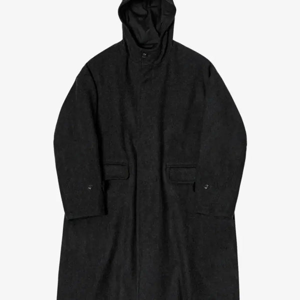 [BUNJANG] Roughside Hooded Rover Coat Ash Black / 러프사이드 후디드 로버 코트 애쉬 블랙